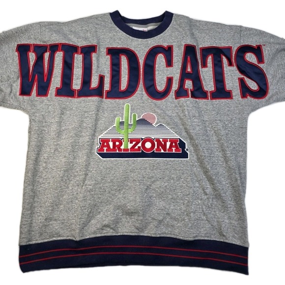 Mitchell & Ness Arizona Wildcats Sweatshirt Mens‎ XL Big LogoCrewneck NWT